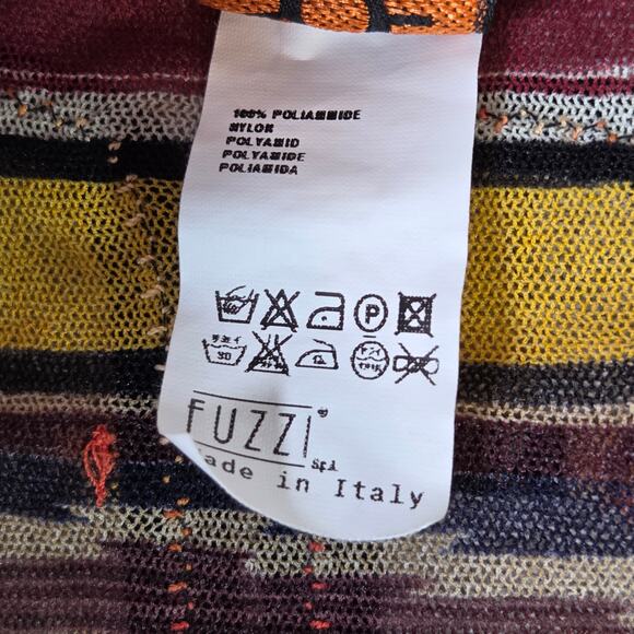 Jean Paul Gaultier Soleil Fuzzi Mesh Top Vintage Y2K Stripe Italy M Long Sleeve - Picture 6 of 16